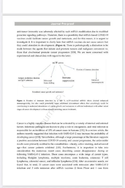 mRNA doesn't "cause cancer" it just …