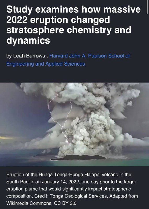 *"The Hunga Tonga-Hunga Ha'apai eruption was …