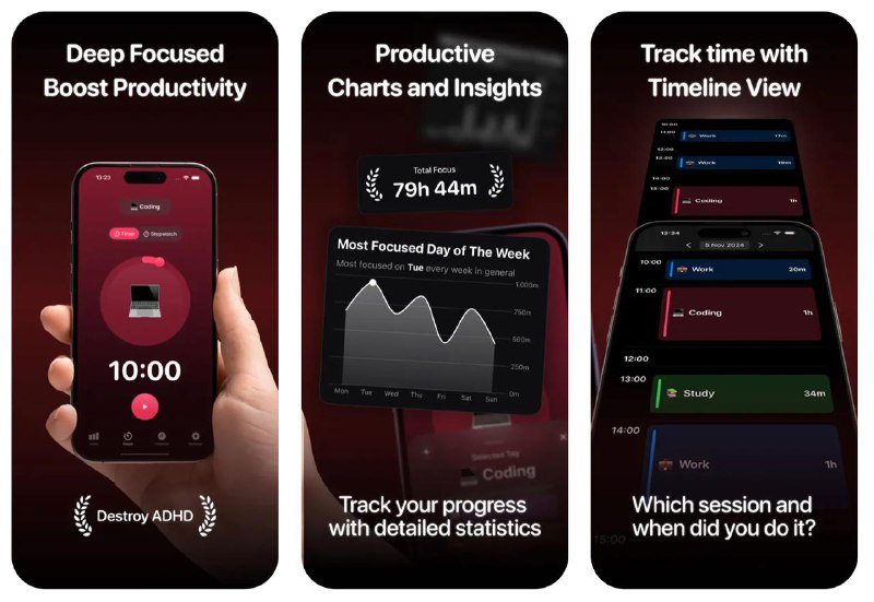 [**Deep**](https://apps.apple.com/tr/app/pomodoro-timer-deep/id6737627026?platform=iphone) **— помощь СДВГшникам**