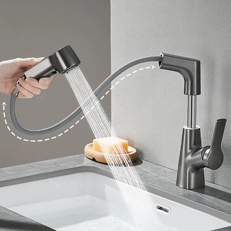 2 Water Mode Kitchen Faucet Pull Out Faucet Liftable Pull Out Sprayer for Bathroom Kitchen Sink Anti-splash Hot &amp; Cold …