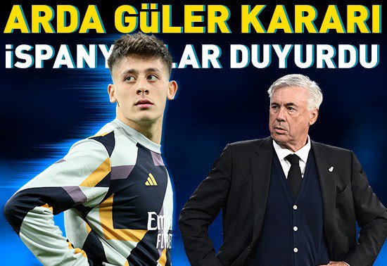 Carlo Ancelotti'den Arda Güler kararı! İspanyollar …