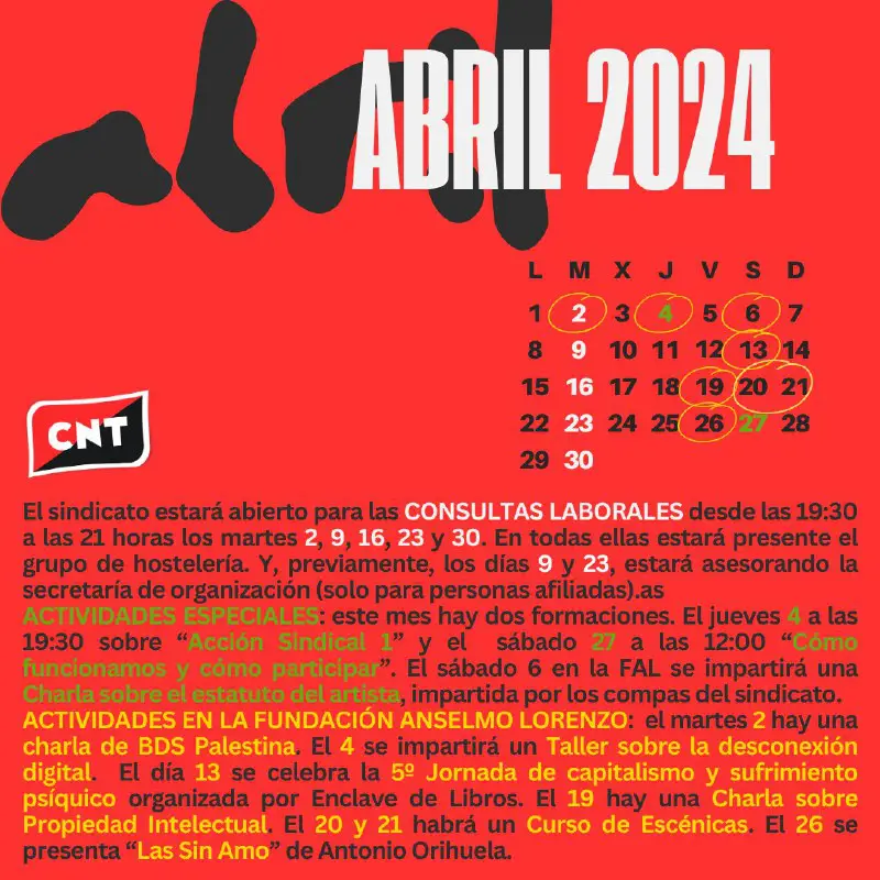 ¡Buenos días! Este es nuestro calendario …