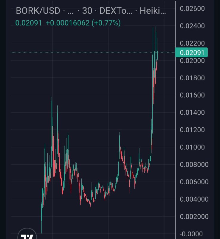 ATH 上的 $BORK x5，令人驚嘆的圖表，令人驚嘆的泵感