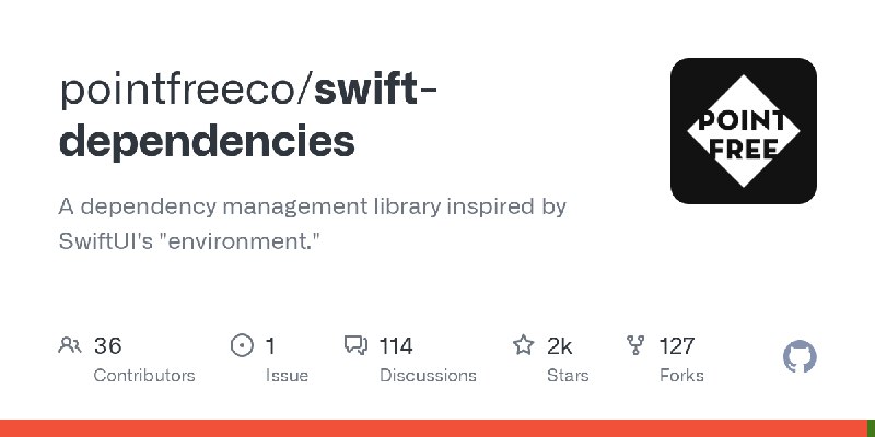 GitHub Trends Weekly : pointfreeco/swift-dependencies