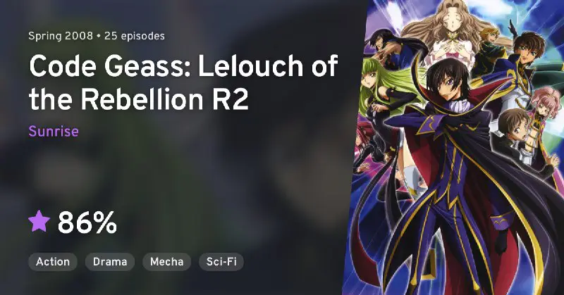**Code Geass: Lelouch of the Rebellion …