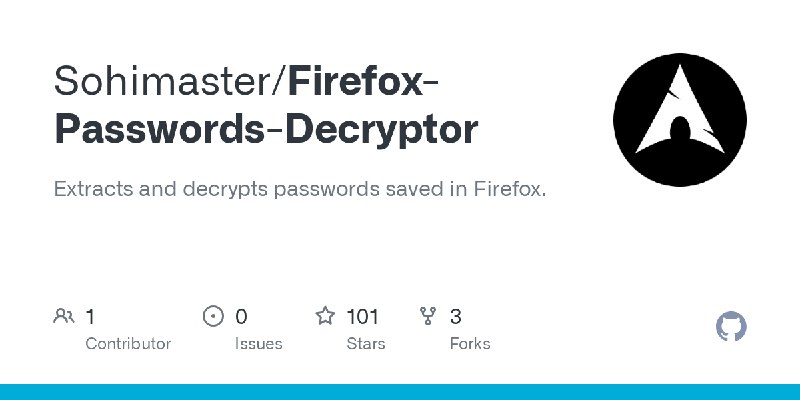 [Sohimaster/Firefox-Passwords-Decryptor](https://github.com/Sohimaster/Firefox-Passwords-Decryptor)