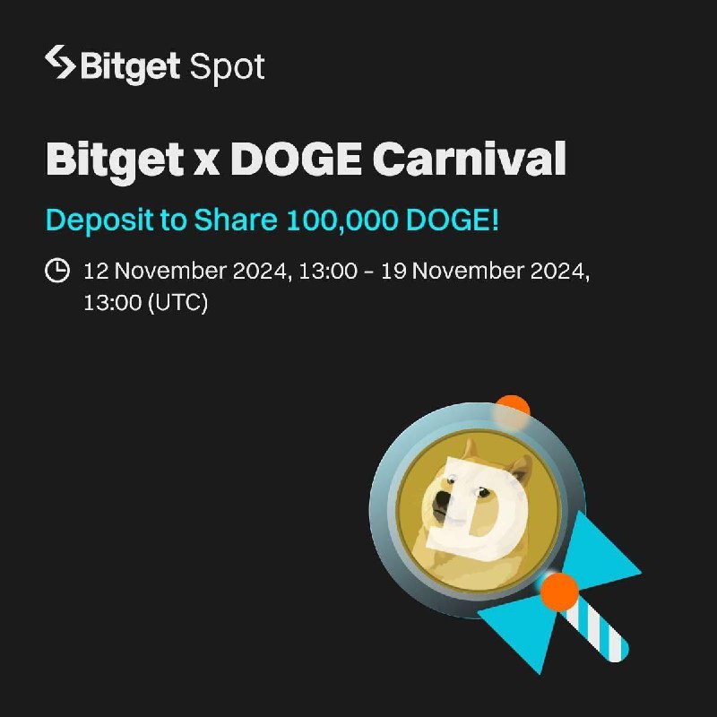 *****🐕***Bitget x DOGE Karnavalı: 100.000 DOGE …