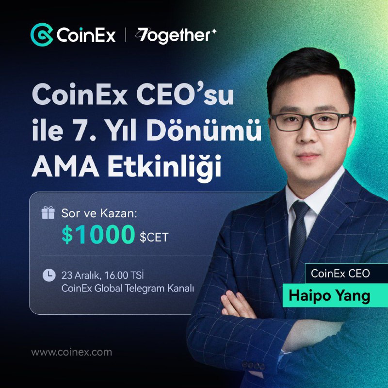 ***🎙*** CEO'muz Haipo Yang ile [#CoinEx7ogether](?q=%23CoinEx7ogether) …