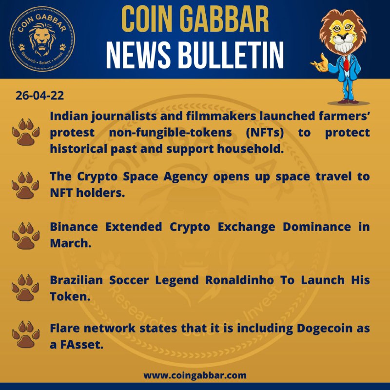 Coin Gabbar News Bulletin -26 April …