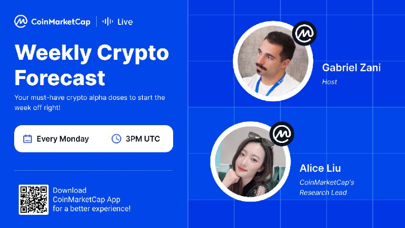 [#CMCLive](?q=%23CMCLive): Weekly Crypto Forecast ***🎙️***