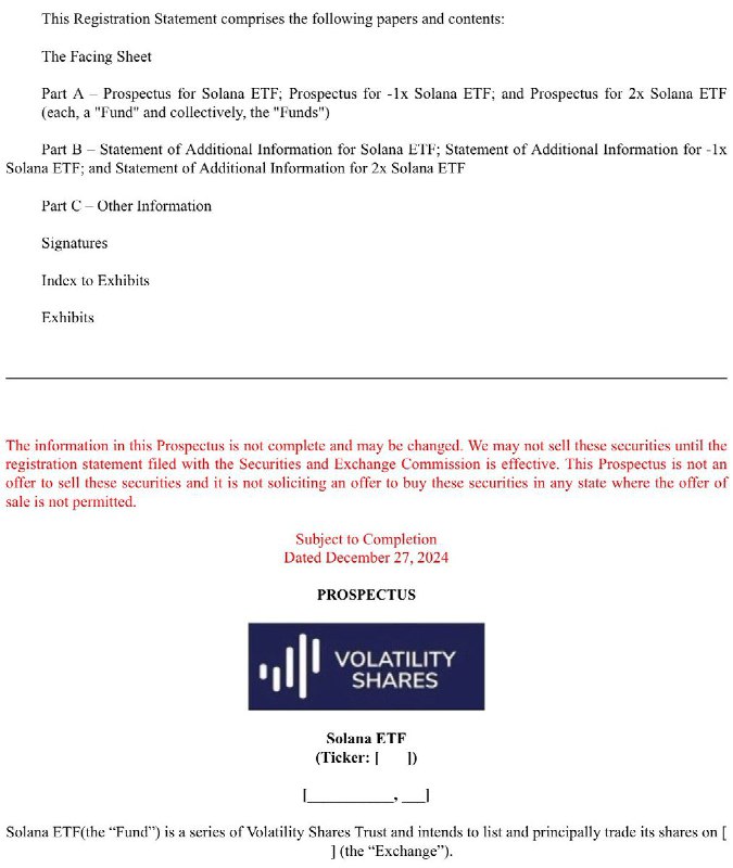 ***?***LATEST: VolatilityShares has filed for a …