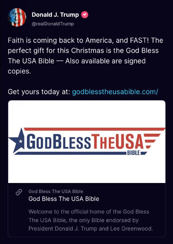 Faith is coming back to America, …