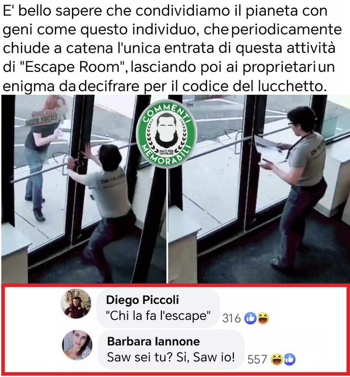 "Cos'è il genio?" [Cit.] [#commentimemorabili](?q=%23commentimemorabili) [#escaperoom](?q=%23escaperoom) …