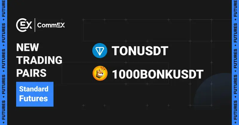 *****📣***CommEX New Standard Futures Contract**