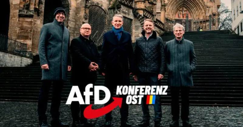 **„Remigration“ wurde zum „Unwort des Jahres“ gewählt. Dazu haben die AfD-Vorsitzenden Ost – Jörg Urban, Oliver Kirchner, Björn Höcke, Nikolaus …