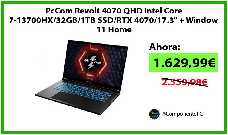 **929€ DE AHORRO**[***❗️***](https://images.bytelix.com/wp-content/uploads/2024/10/telegram_to2_172880861458.jpg)[#PCComponentes](?q=%23PCComponentes)***🌏***