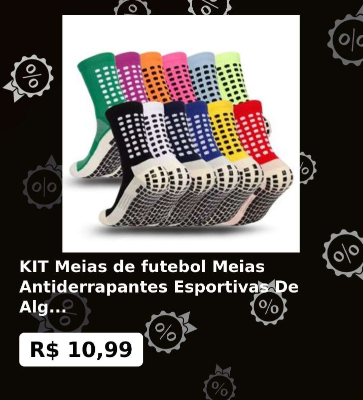 ***🛍️***KIT Meias de futebol Meias Antiderrapantes …