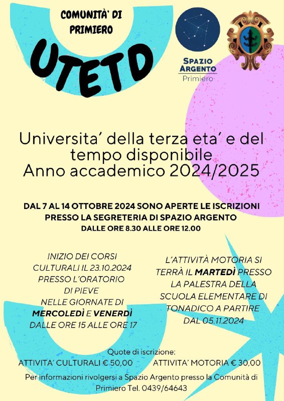 Dal 7 al 14 ottobre sono …