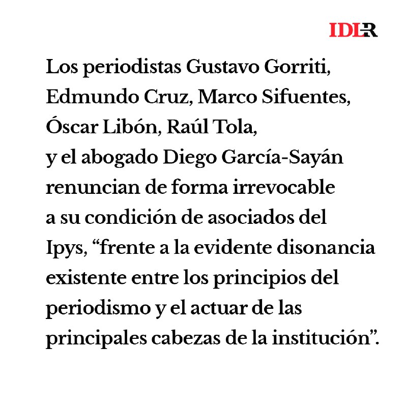 Los periodistas Gustavo Gorriti, Edmundo Cruz, …