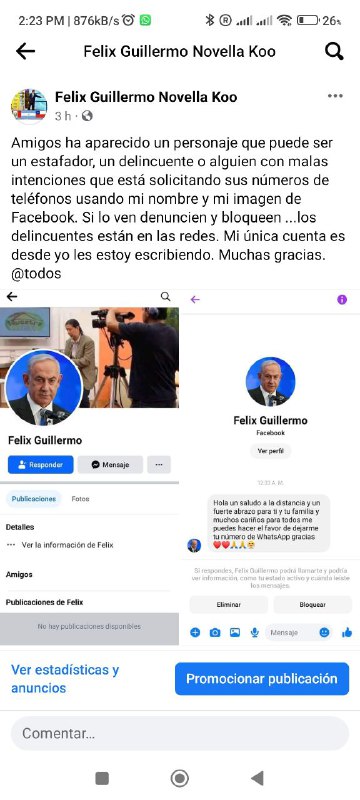 Amigos les aviso que un delincuente …