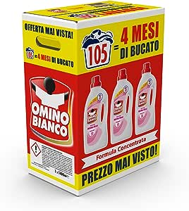 Omino Bianco - Detersivo Lavatrice Liquido, 105 Lavaggi
