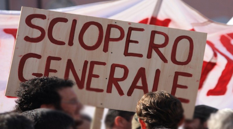 Il 13 dicembre sarà sciopero generale …