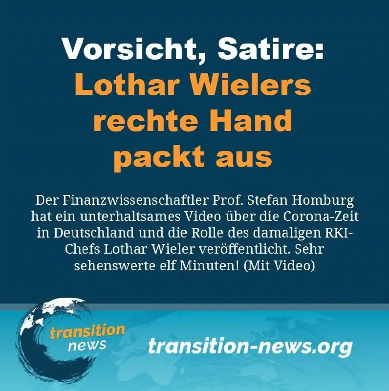 **Vorsicht, Satire: Lothar Wielers rechte Hand …