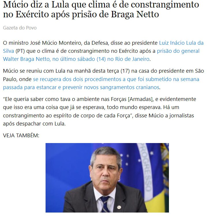 Constrangimento maior é do povo brasileiro …