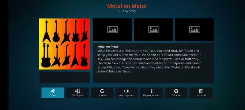 Actualización del Addon Metal on Metal …