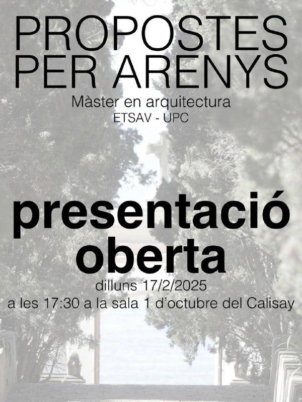 ***ℹ️*** Presentació oberta dels projectes per …