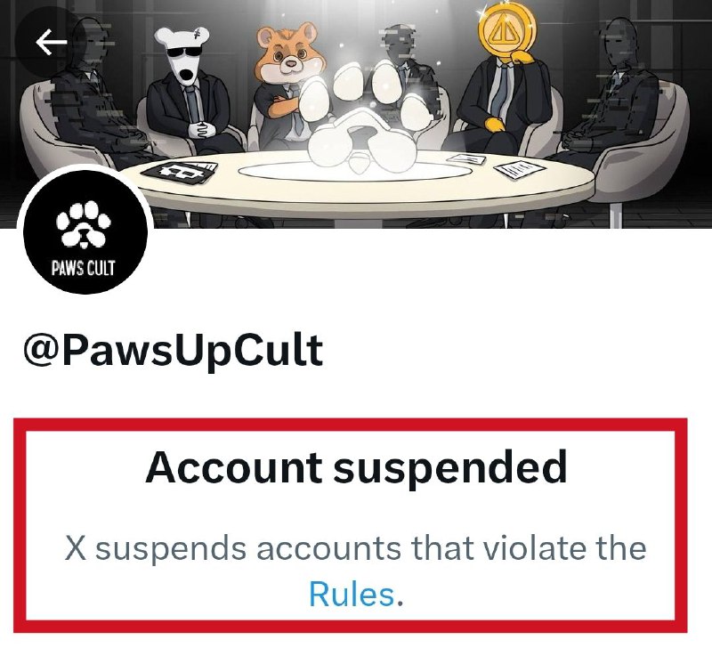 ***?*** PAWS Twitter(X) Account (2nd) Suspended …