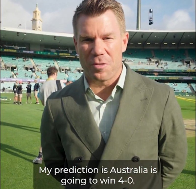 David Warner predicts Australia will win …