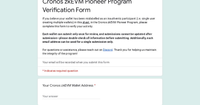 ***?*** **Cronos zkEVM Pioneer Program Updates**