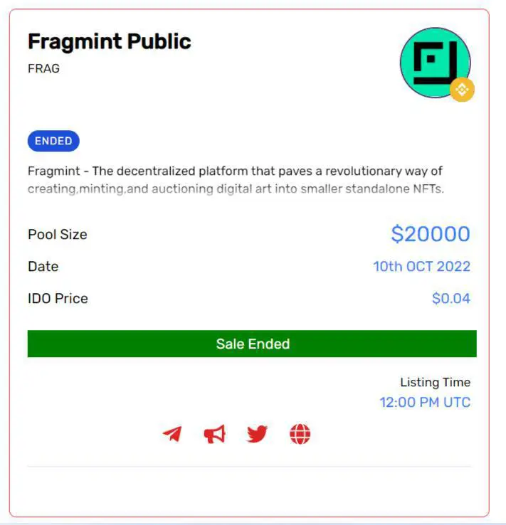 [@fragmintapp](https://t.me/fragmintapp) IDO ended successfully.