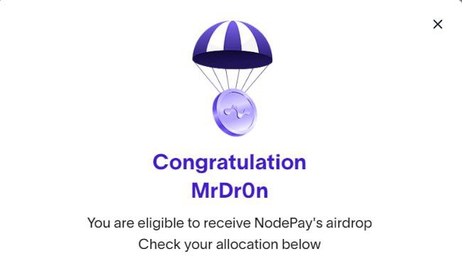 [***☄️***] [**#Nodepay**](?q=%23Nodepay) **|** **Проверяем** **свой** **дроп**