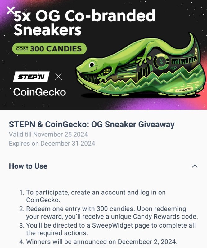 CoinGecko users must join this giveaway