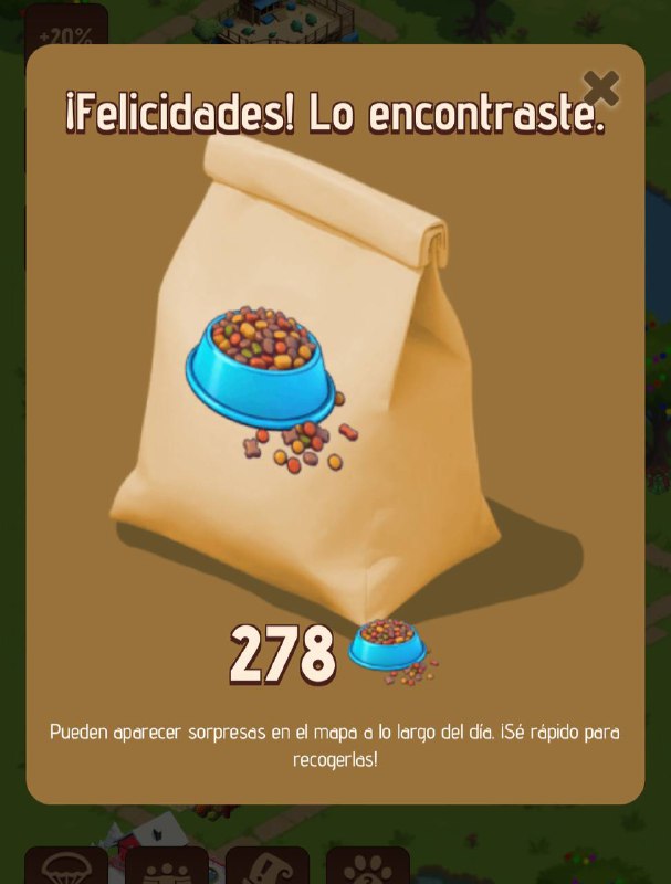 كيس طعام مؤقت في بوت zoo