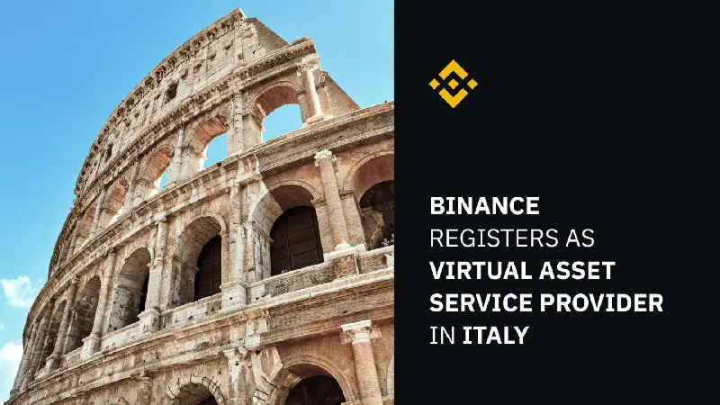 Binance obtains regulatory approval in Italy