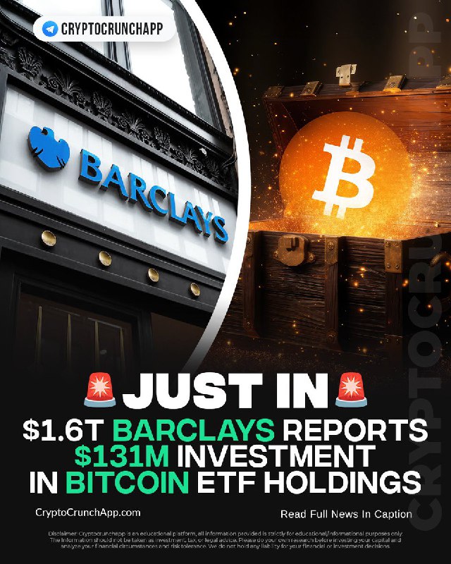 ***🚨***LATEST: $1.6T [#Barclays](?q=%23Barclays) Reports $131 Million …