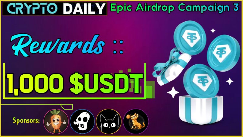 *****🥳*** Crypto Daily Epic** [**#Airdrop**](?q=%23Airdrop) **3