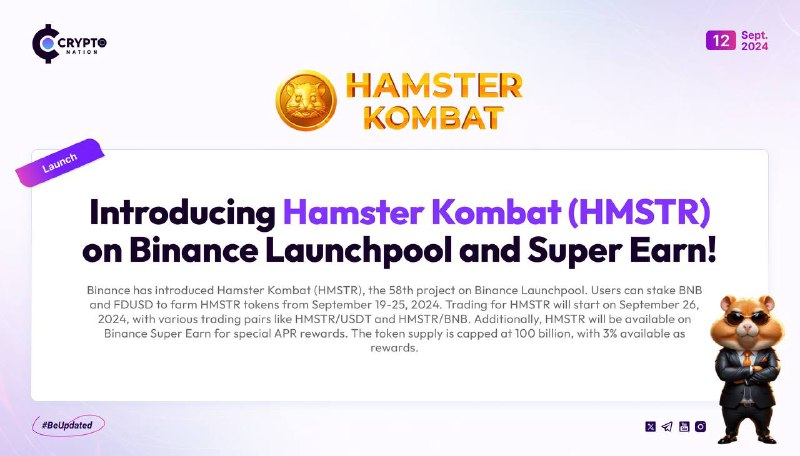 ***🚀*** **Hamster Kombat (****$HMSTR****) Launching on …