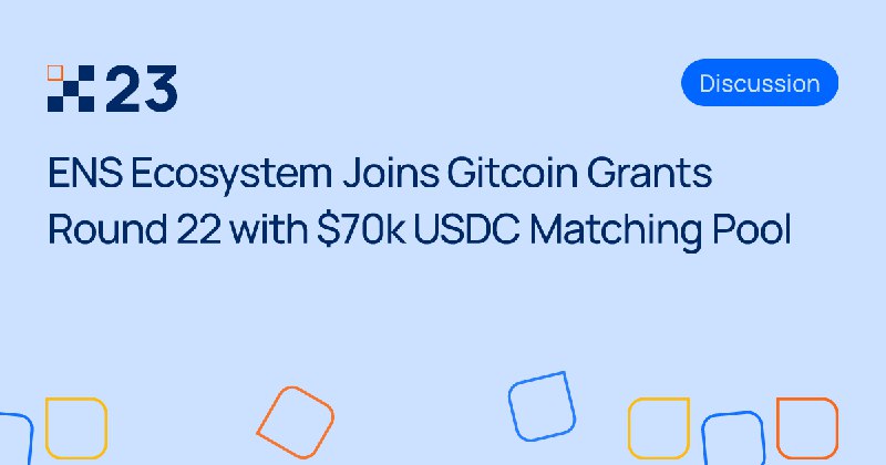 ***🆕*** **ENS Ecosystem Joins Gitcoin Grants …