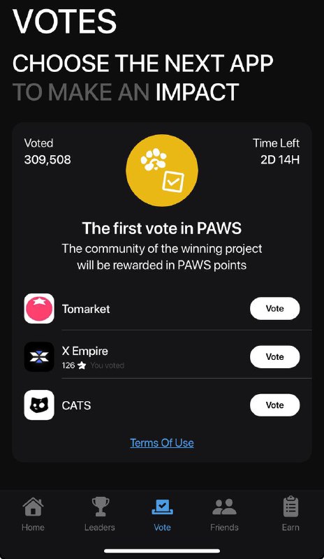 [**PAWS**](https://t.me/PAWSOG_bot/PAWS?startapp=mtjG0D3C) ***💎***