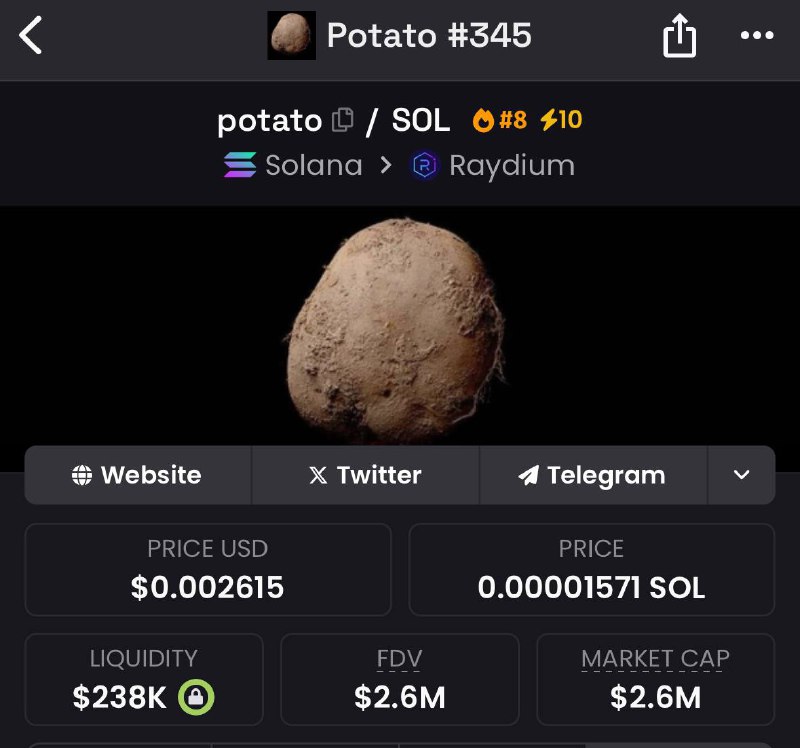 Potato approaching 100%+ gains from the …