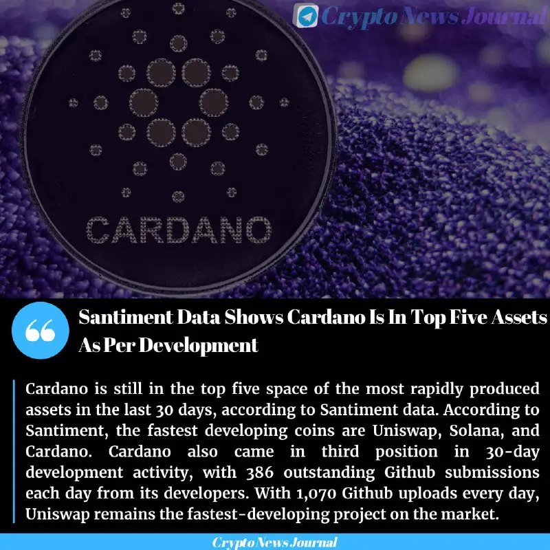 Santiment Data Shows Cardano Is In …