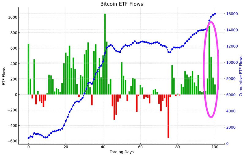 **Bitcoin ETFs nehmen in nur 7 …