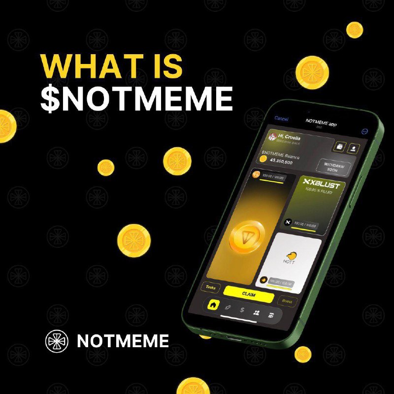 **Интересный Tap-To-Earn проект - NOTMEME*****💫***