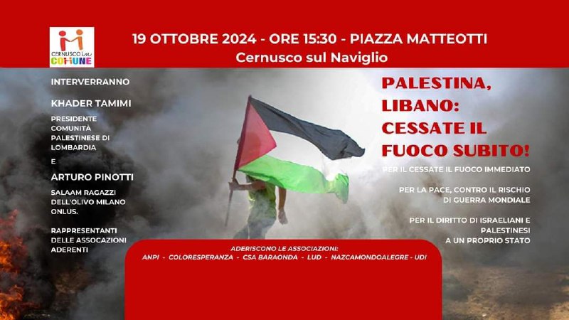 ***🇵🇸***Anche la Martesana scende il piazza …