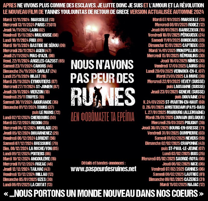 Yannis Youloutas a repris sa tournée …