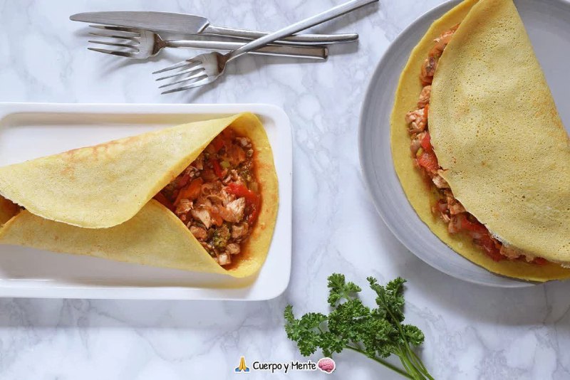 ***🥞*** **Crêpes salados rellenos de pollo …